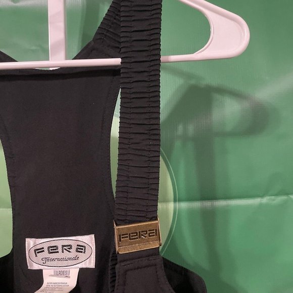 FERA INTERNATIONALE Women's VINTAGE stirrup ski BIBS in BLACK sz 8S -  EUC - Picture 12 of 14